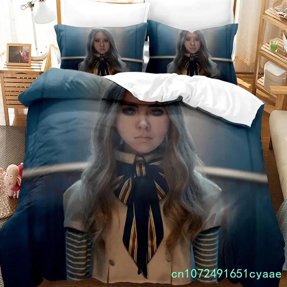 M3GAN Movie Bedding Set Single Twin Full Queen King Size Bed Set Aldult Bedroom Duvetcover Sets 3D Anime Bed Sheet Set