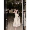 Glossy Suspender Dress Women's Autumn Sleeveless Waist Slim Design High-end Long Skirt Dress Skirt