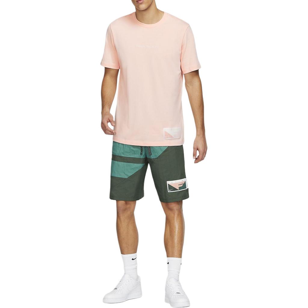 Nike Flight Embroidered Basketball T-Shirt Men Tops Washed-Coral-Red CQ3875-664