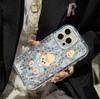 Korean bear ins wind applies to Apple 15promax mobile phone case iPhone14Pro/13/12 cartoon creativity