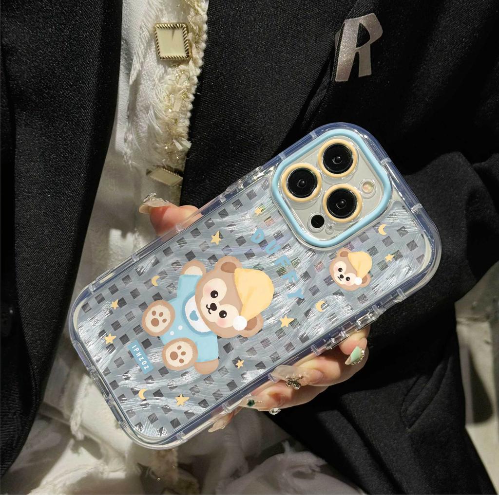 Korean bear ins wind applies to Apple 15promax mobile phone case iPhone14Pro/13/12 cartoon creativity