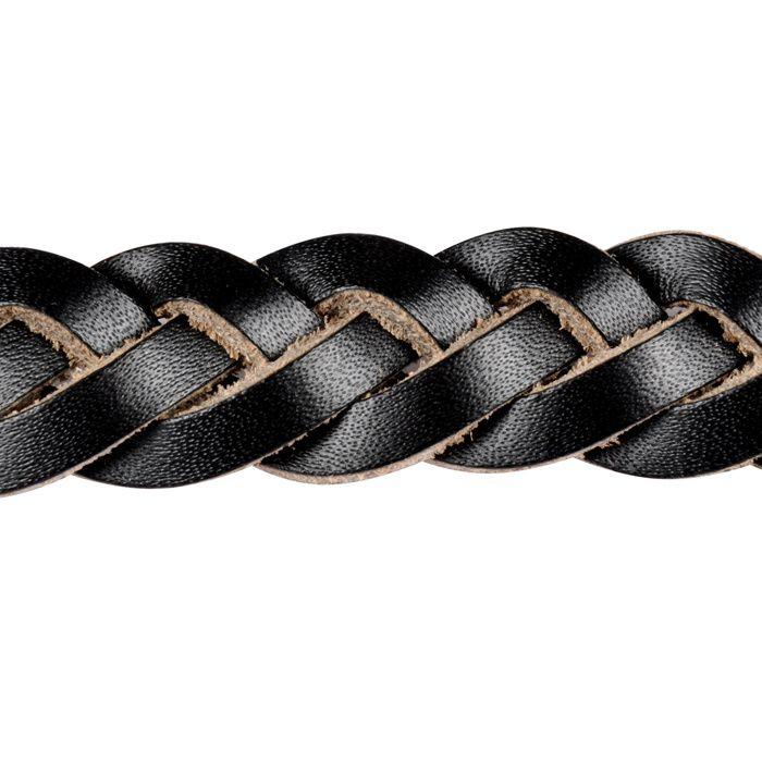 Laisse pour Chien Tressée Cuir Synthétique Résistant 120 cm