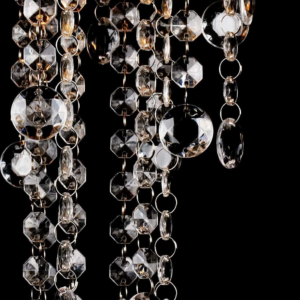 Hängelampe edle Deckenlampe mit transparenten Kristallperlen