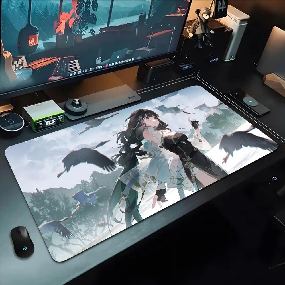 Baizhi Wuwa Mouse Pad 500X1000 Mm Large Gaming Mousepad Gamer XL Rubber Otaku Keyboard Pad Laptop Desk Mat