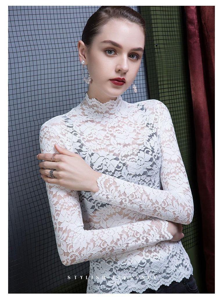 Women's High-Neck Silk Base Layer Top - Slim Fit, Plus Velvet, Thickened, Stylish Body Shaping for Autumn and Winter.