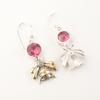 Natural Pink Tourmaline Gemstone 925 Sterling Silver Handmade Dangle Earrings 2" EE-154-19