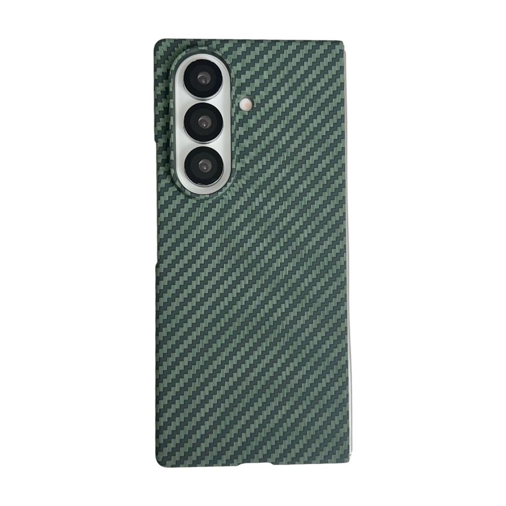 Premium Carbon Fiber Kevlar Pattern Case for Samsung Galaxy Z Fold 7 6 5 4 3 Anti-fall Invisible Magnetic Charging Protect Cover