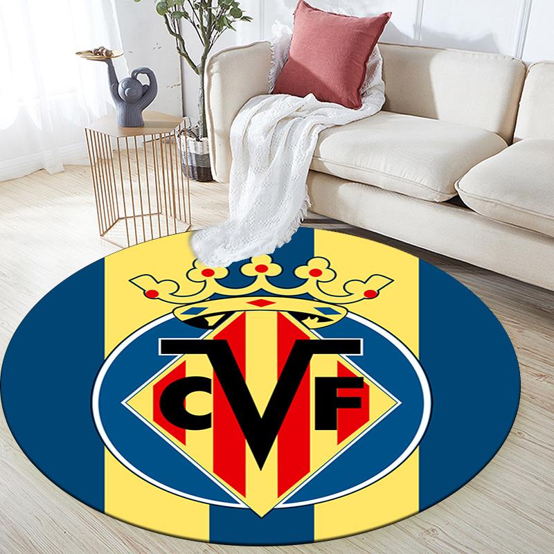 Villarreal FC Round Area Rug Under Office Chairs Bedroom Living Room Home Decor