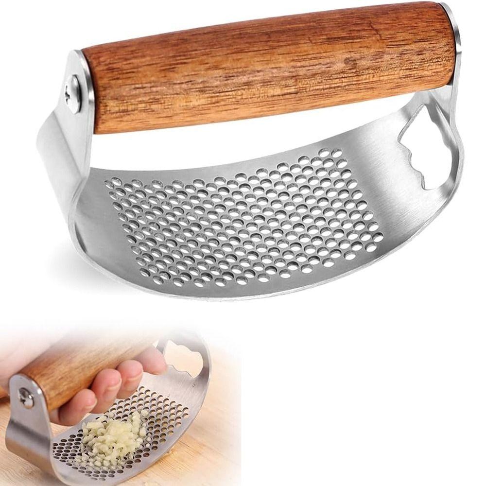 Knoblauchpresse aus Edelstahl Manuelle Knoblauchmühle Benutzerfreundlicher Knoblauchhacker Küchengebrauch