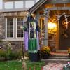 Flying Witch Decoration with Terrifying Lights Halloween Props Halloween Flying Witch Decor for Garden Yard Lawn Indoor