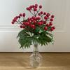 7Branches Artificial Christmas Berry Red Berries Green Holly Leaves Christmas Decorations Desktop Oranment Foam