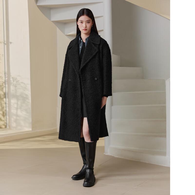 

ELLASSAY Elegant Velvety Straight Wool Coat M