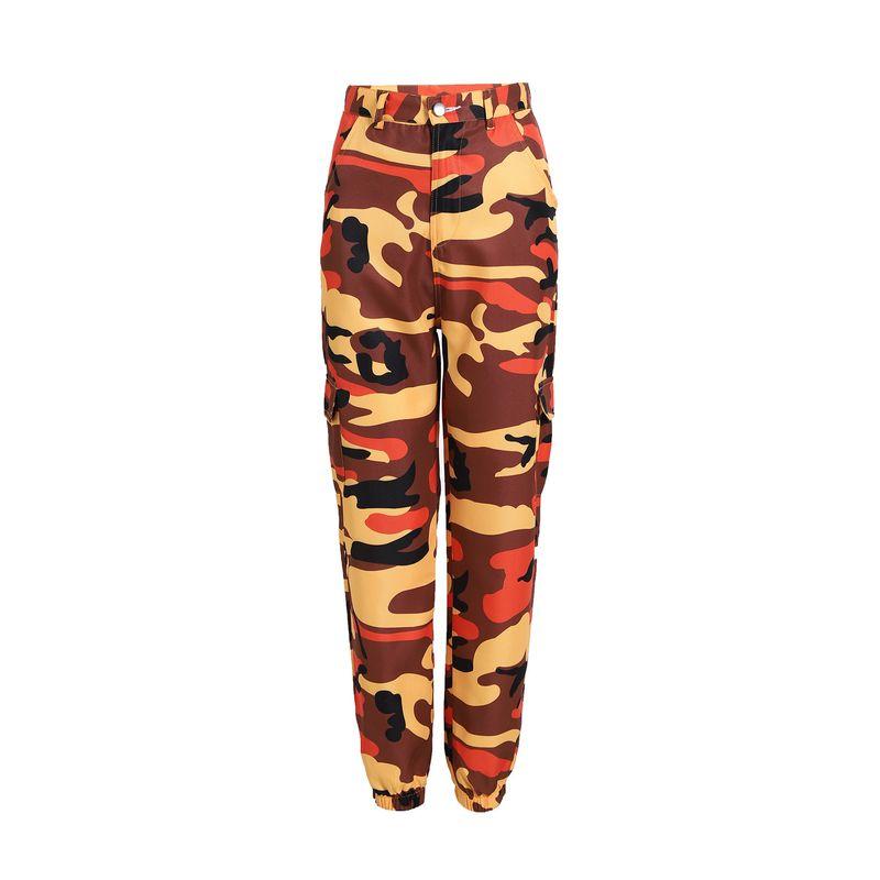 Printed Button Waist Loose Pants for Women Print Button Loose Trousers Women