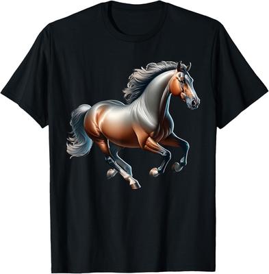 Paso Fino Horse Graphic Print Men's Casual Cotton T-Shirt Breathable Trip Tee