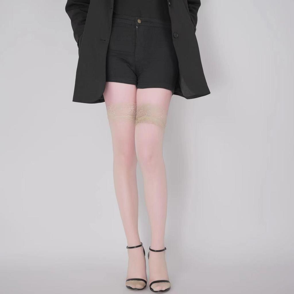 Summer Thin Black Thigh-High Garter Stockings