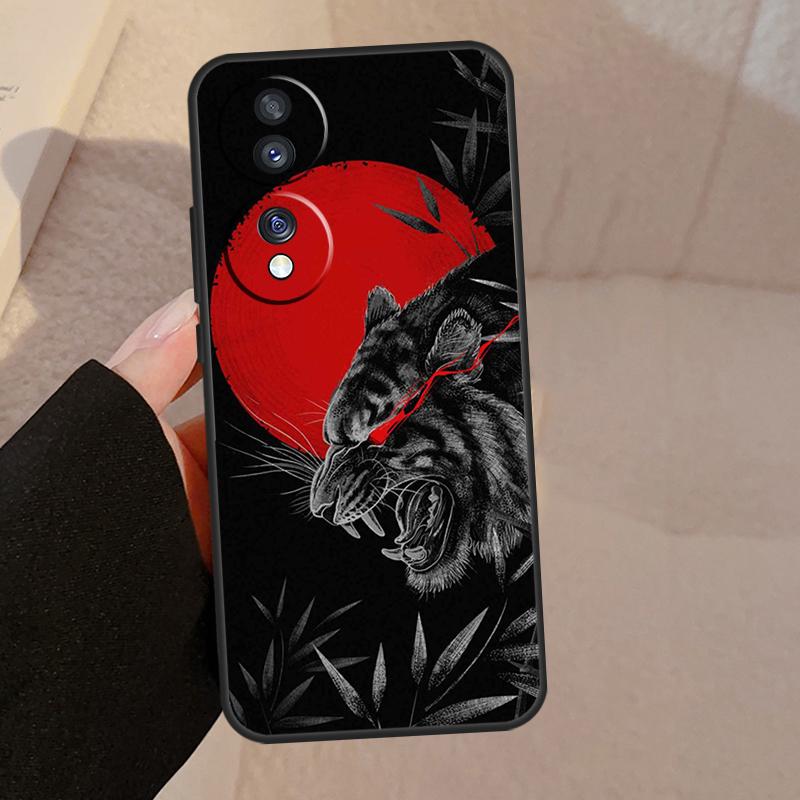 Tiger Red Sun Japan Art Case For Honor X9b X9a X8a X7a X6a X6 X7 X8 X9 8X 9X Honor Magic 5 Pro 50 70 90 Lite Cover