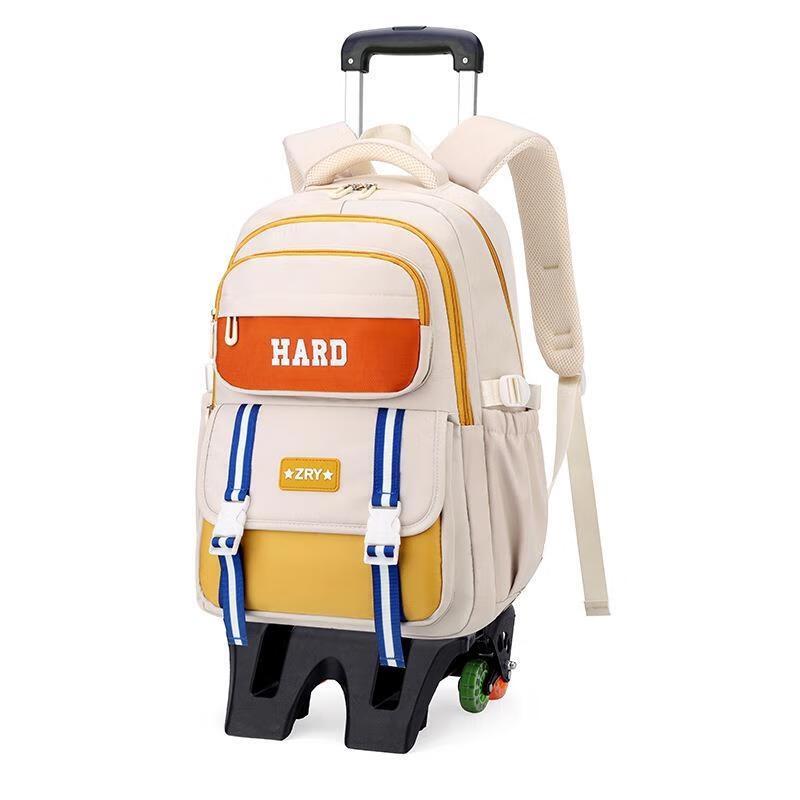 MIAOQIAO Kids  Waterproof Rolling School Backpack Large Capacity