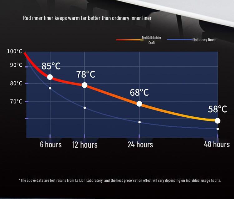 Le Lion Large Capacity Press-Type Vacuum Insulated Thermos Flask Kettle