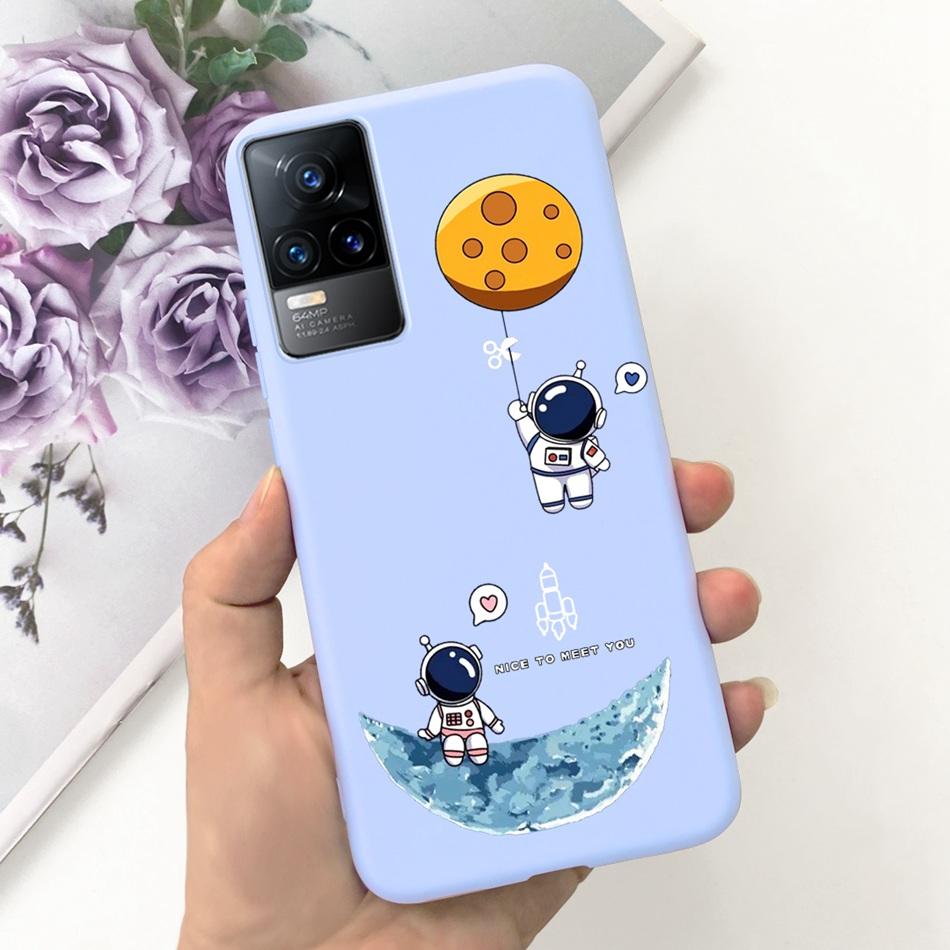 For Vivo V21e Case Vivo V21E 4G V 21E V2061 Lovely Cartoon Candy Color Soft Silicone TPU Phone Back Cover