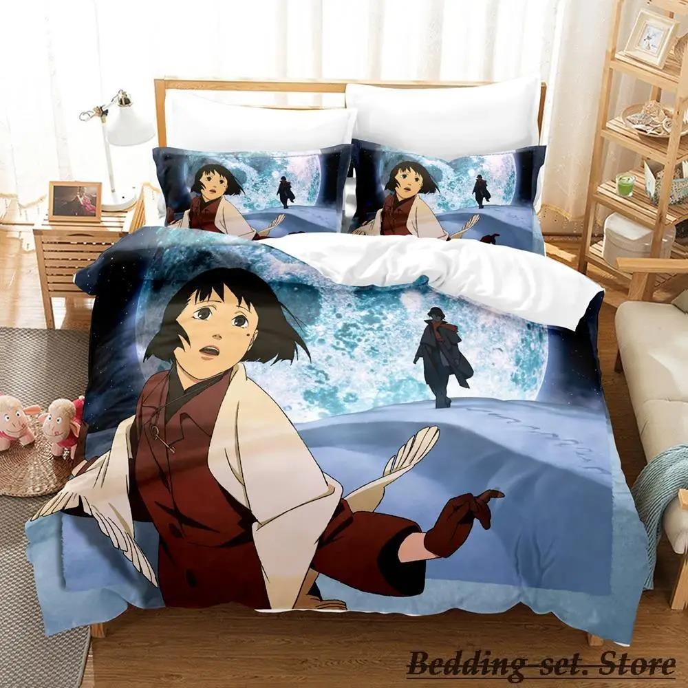 New konsatoshi Bedding Set Single Twin Full Queen King Size Bed Set Aldult Kid Bedroom Duvetcover Sets Anime Bed Kawaii