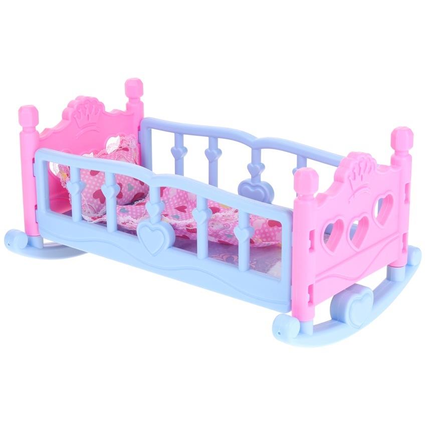 2-in-1 Poppenwieg met Kussen en Dekentje Poppenaccessoires