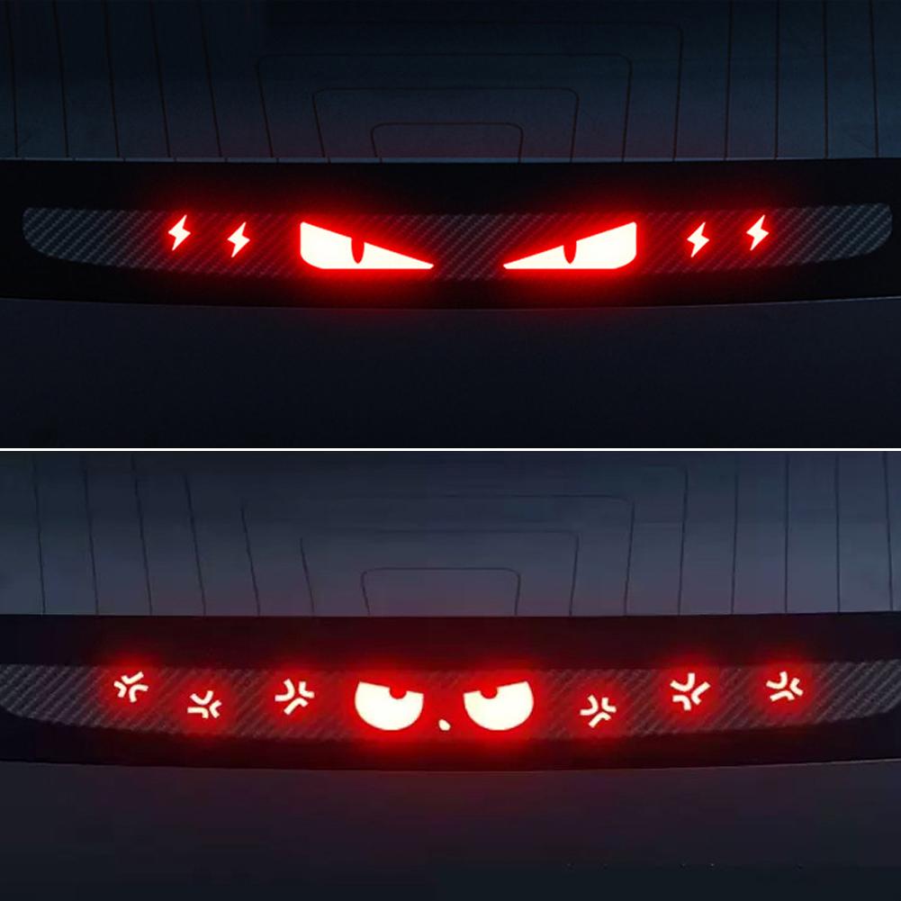 Lampa Spate Montată Sus pentru Mașină, Lampă de Frână, Placă de Proiecție Frână Mașină, Decal Moale din PVC, Embleme Autocolante Lampă Spate Superioară pentru Tesla Model 3 Highland