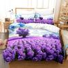 Purple Bedding Set Duvet Cover Bed Quilt Pillow Case 3D Comforter Lavender Butterfly Double Full King Queen Twin Single 2/3PCS