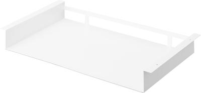 Jitsugyo Under Table Placemat Storage Rack White W55 X X Tower Retrofitted Storage Wood Screw Fixed 1873 D30.2 H6.6cm