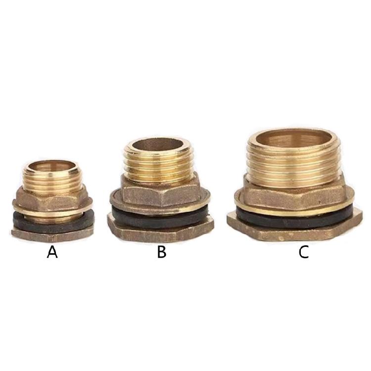 Rustproof Brass Threaded Adapter For Rainwater Tanks Barrels Container Water Tap Connector 1/2 3/4" 1''