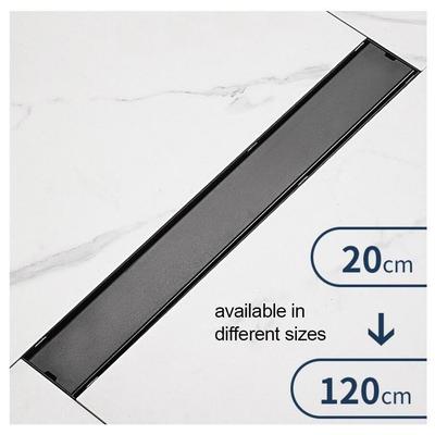 SUS 304 Stainless Steel Rectangle Shower Drain Linear Shower Floor Drain with Tile Insert Grate Bathroom Drainage Device