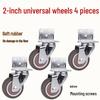 JNL L-Type TPR Rubber Silent Swivel Caster Wheels with Bearings