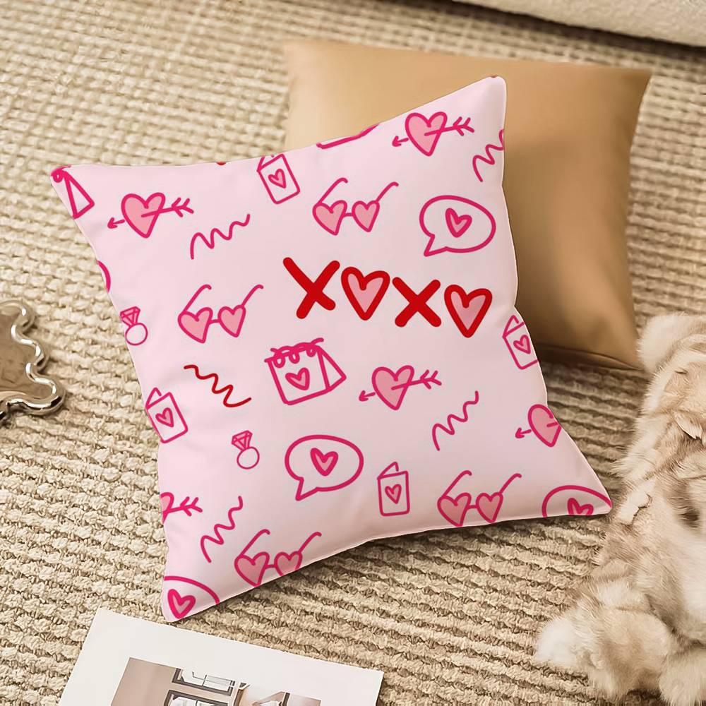 Lovely heart of love my beloved Pillow Case Anti-dustmite Invisible zipper Sofa Bed