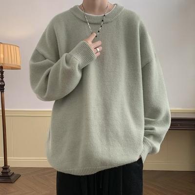 Herbst Winter Verdickte Pullover für Herren Koreanischer Stil Trendig Locker Japanisch Winter Hong Kong Stil Pullover