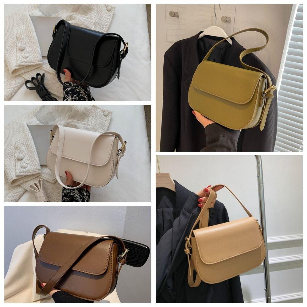Korean Style PU Shoulder Bag Square Women Crossbody Bag Casual Flap Crossbody Shoulder Bag  Girl