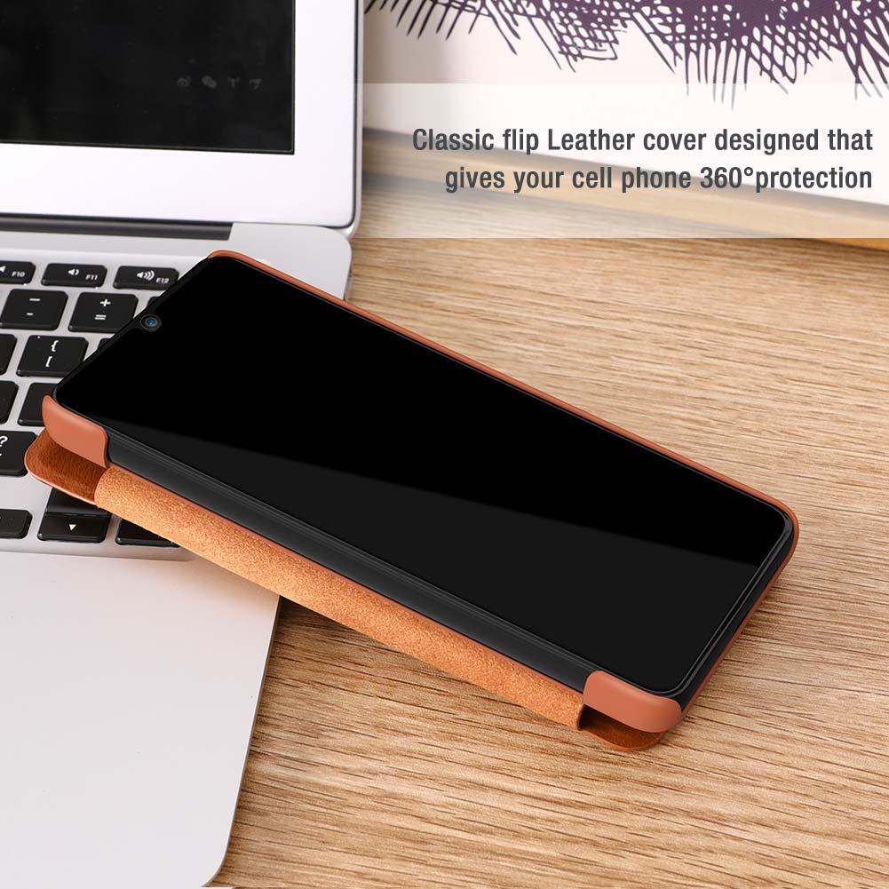 Xiaomi Redmi K40S K50 Pro ümbris Nillkin Qin Pro kaamera kaitsekate PU-nahast klappümbris kaarditaskuga