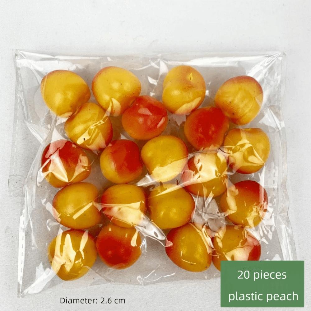 

20PCS Photography Props Food Model Multicolor Fake Cherry Lemon Patoto Toy Peach