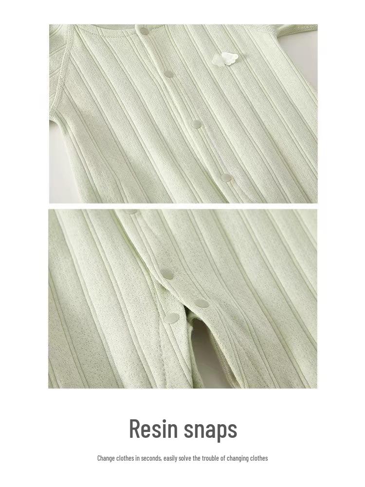 Bawełniany Pajacyk z Długim Rękawem dla Noworodka - Styl Wiosenno-Jesienny