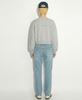 REBRENNER Dtf Death Love Oversized Volume Crop Sweatshirt Grey