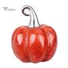 Colorful Pumpkin Charms Natural Crystal Pendant, Mini Carved Stone Charm with Halloween Decorations for Home Metal Hook, Micro Landscape Decor,