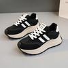 Spring Thick Bottom Women's Shoes 2025 Summer Casual Patchwork Leather  Ladies Femme Sneakers Casual Vulcanised Shoes