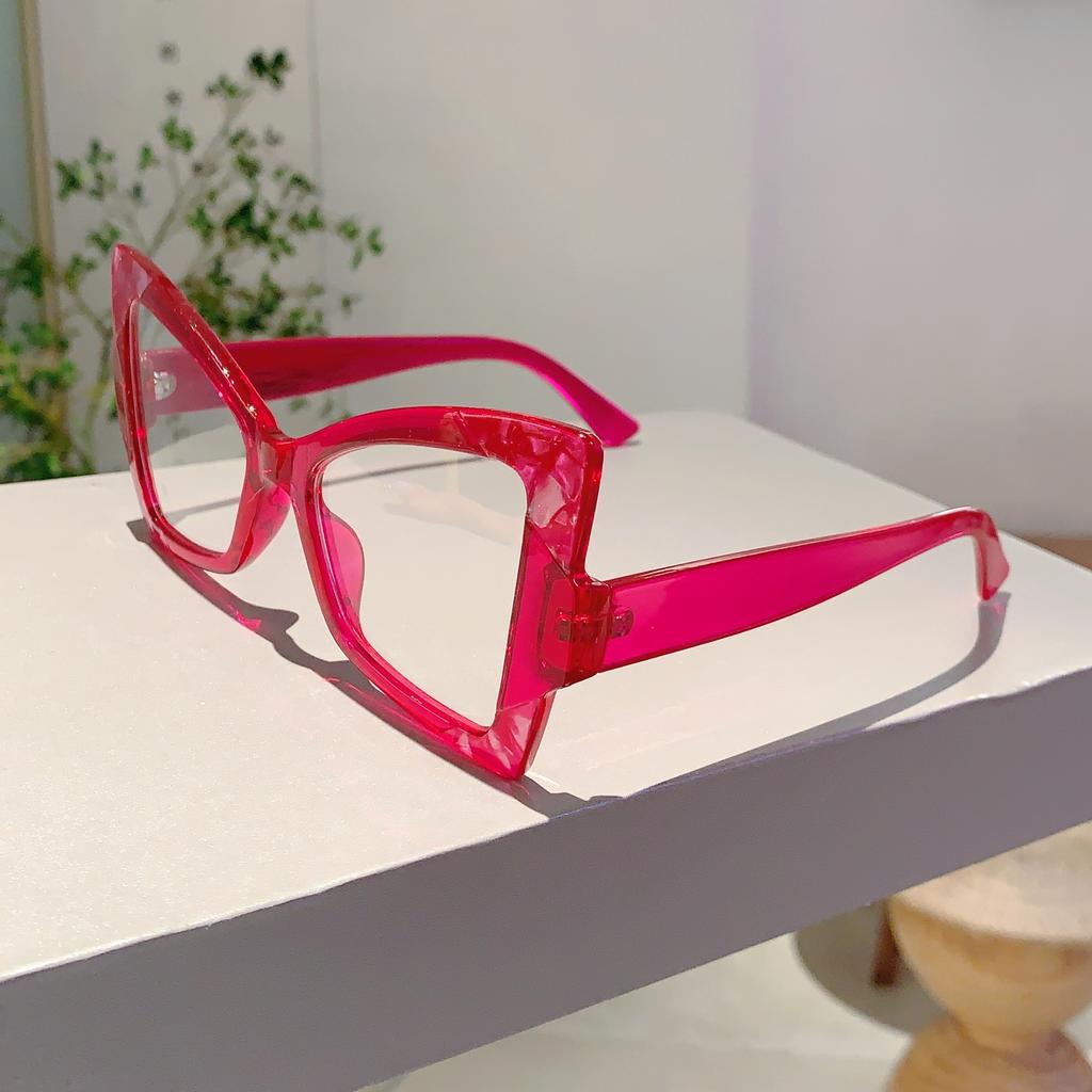 Oversized Cat Eye Glasses Women New Blue Light Blocking Non-prescription Eyeglasses Fashion Butterfly Shaped Eyewear