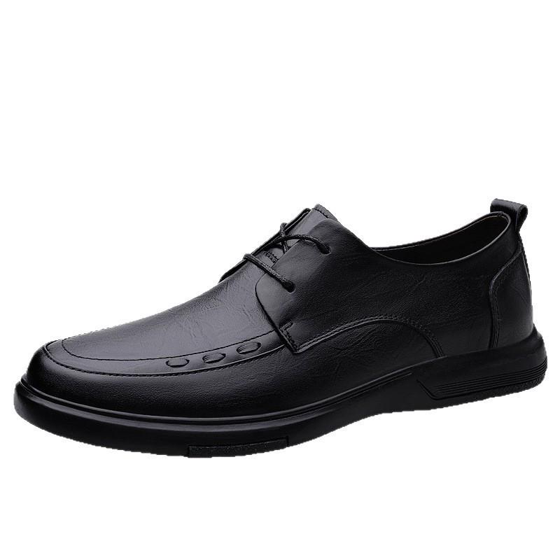 Men's Business Leather Loafers – Formal and Casual Cowhide Shoes for Spring and Autumn, Large Size Driving Loafers.