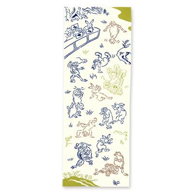 Miyamoto Towel Kenema Tenugui Hand and Breakdancing 33 X 90 Cm Made In Japan Hand-Dyed (Japanese Towel) - Choju-giga (animal Caricatures) - Approx. -