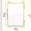 European Vintage Metal Glass Photo Frame: Antique Design for Pictures or Plant Specimens
