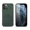 Denior Applicable iPhone15 mobile phone case Apple 13 plug-in card 12Pro retro leather anti-drop 14 mobile phone case