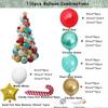116Pcs Christmas Tree Novelty Candy Cane Balloon Decorations Balloon Arch Kit Christmas Decorations