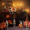 Halloween Full Body Posable Hanging Skeleton Realistic 16/24in Plastic Faux Skeleton Ornament Spooky Indoor Outdoor Party Favors