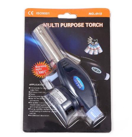 Portable Butane Torch Auto Ignition Gas Burner for Camping BBQ Cooking Refillable