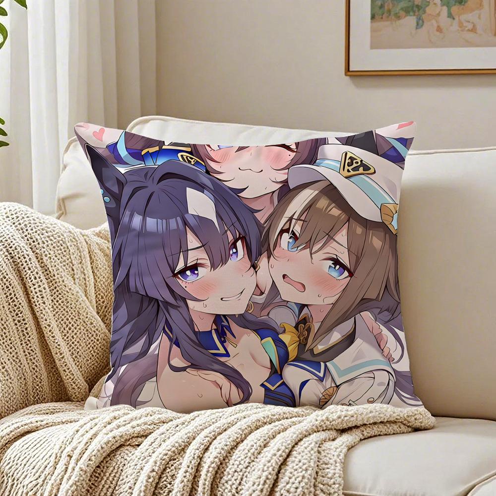 Game IdolRacing PPretty DDerby Cushion Cover Pillowcase Antidustmite living Room Sofa Decor Cushion Room