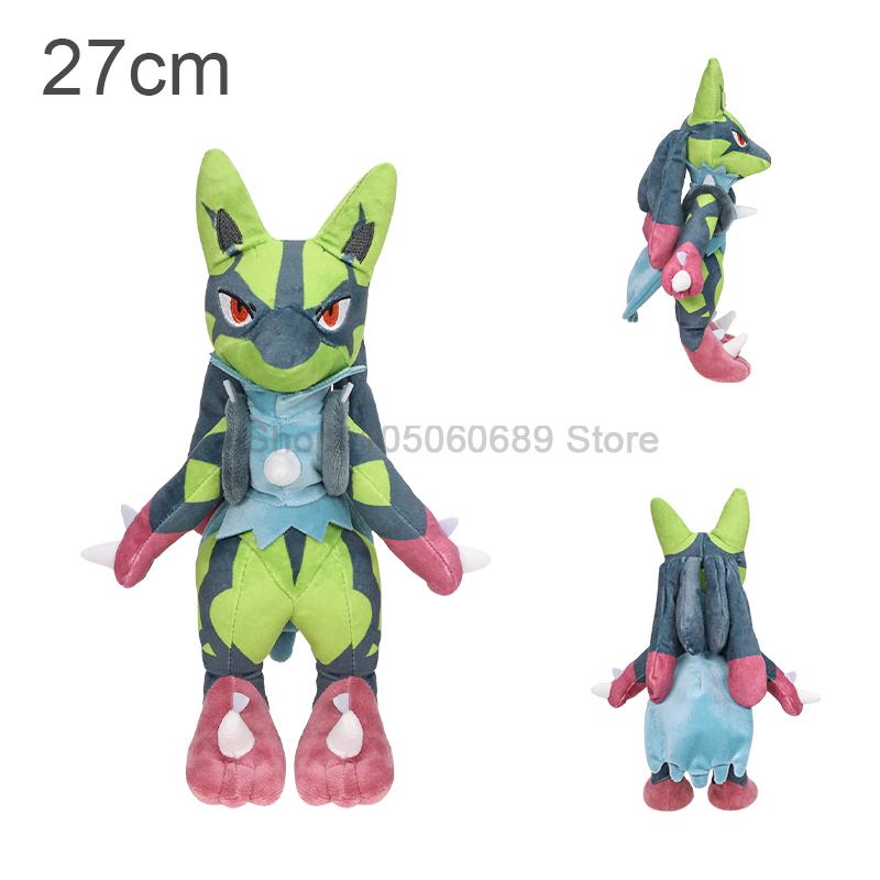 16-31cm Standing Lucario Shiny Plush Doll Cute Mega Riolu Animal Stuffed Quality Peluche Toy Children Halloween Gifts
